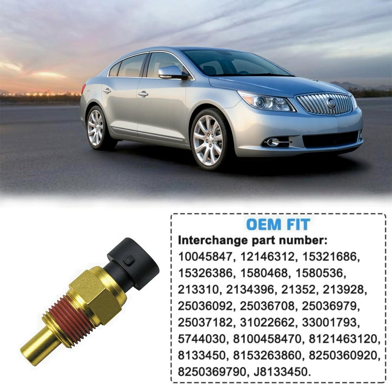 A ABIGAIL Engine Coolant Temperature Sensor, ECT Temp Sensor Compatible with Buick Cadillac Chevy GMC Pontiac Duramax- Blazer Impala K1500 Silverado Tahoe Savana Sierra Replace 213-928, 15326386, 213928 - Image 3